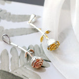 Rose Pendant Lady 925 Silver Wedding Party Fine Jewelry Gift
