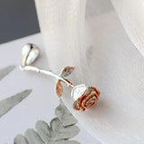 Rose Pendant Lady 925 Silver Wedding Party Fine Jewelry Gift