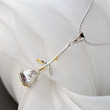 Rose Pendant Lady 925 Silver Wedding Party Fine Jewelry Gift