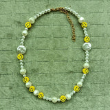 Yin Yang Tai Chi Mushroom Fruit Beaded Necklace