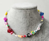Yin Yang Tai Chi Mushroom Fruit Beaded Necklace