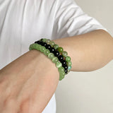 3pcs Natural Weathered Agates Beaded Bracelet Set
