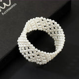 Synthetic Pearl Elastic Bracelet for Women Party Gift Jewelry