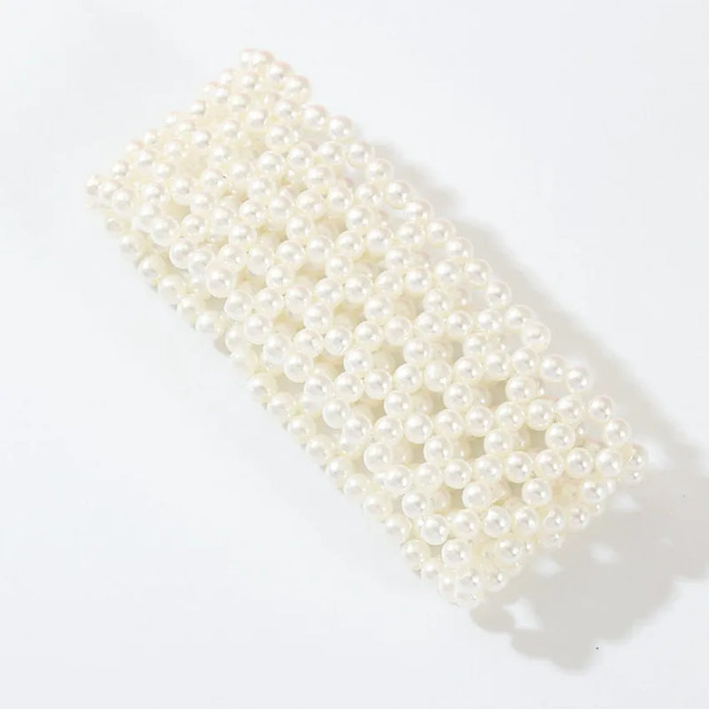 Synthetic Pearl Elastic Bracelet for Women Party Gift Jewelry