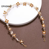 Wedding Flower Headband Women Pearl Bridal Hair Accessories Golden Tiara Jewelry