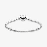 Heart Clasp Snake Chain Bracelet DIY Jewelry Gift
