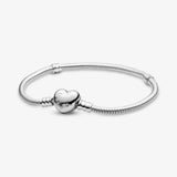 Heart Clasp Snake Chain Bracelet DIY Jewelry Gift