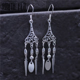 925 Sterling Silver Hollow Long Fringe Earrings For Women