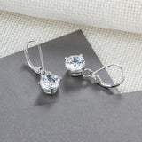 Women's Harp Hoop Earrings Inlaid with Shining Jewelry