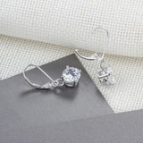 Women's Harp Hoop Earrings Inlaid with Shining Jewelry