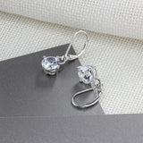 Women's Harp Hoop Earrings Inlaid with Shining Jewelry