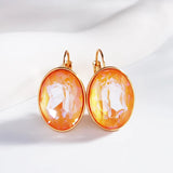 Hoop Earrings with Austrian Crystal Stylish Jewelry Girl Gift