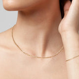 925 Silver Unisex Link Chain Necklace 18K Plated Jewelry