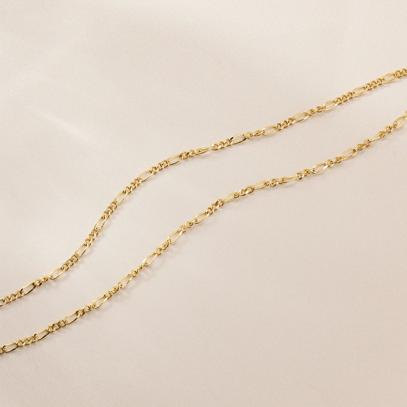 925 Silver Unisex Link Chain Necklace 18K Plated Jewelry