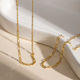 925 Silver Unisex Link Chain Necklace 18K Plated Jewelry