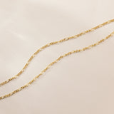 925 Silver Unisex Link Chain Necklace 18K Plated Jewelry