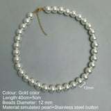 Adjustable Pearls Necklace 4-12mm Lobster Clasp Beaded Necklaces for Women