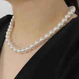 Adjustable Pearls Necklace 4-12mm Lobster Clasp Beaded Necklaces for Women