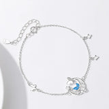 Zircon Stars Butterfly Bracelet Sterling Silver 925 Fine Jewelry Sets