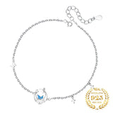 Zircon Stars Butterfly Bracelet Sterling Silver 925 Fine Jewelry Sets