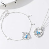 Zircon Stars Butterfly Bracelet Sterling Silver 925 Fine Jewelry Sets