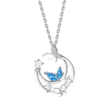 Zircon Stars Butterfly Bracelet Sterling Silver 925 Fine Jewelry Sets