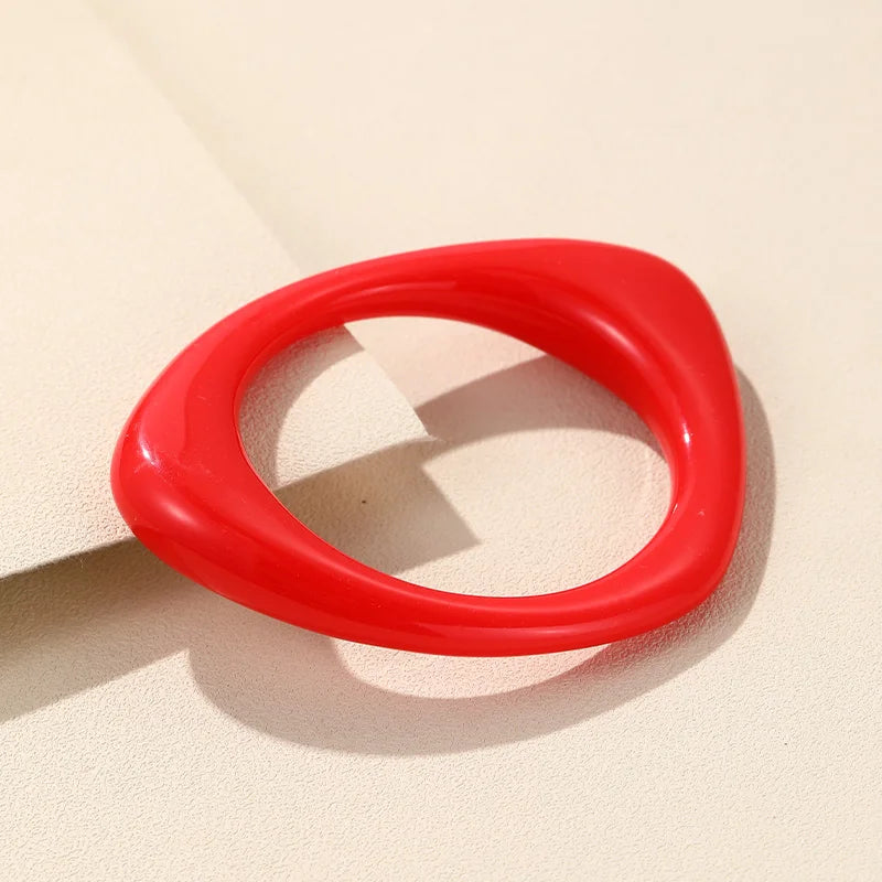 Irregular Cuff Bangles Geometric Acrylic Resin Charm Bracelet