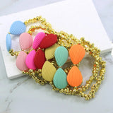 Boho Golden Hematite Bead Chain Bracelet with Colorful Bow Tie