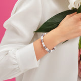 Grey Beaded Pearl Bracelet for Women