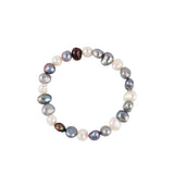 Grey Beaded Pearl Bracelet for Women