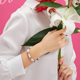 Grey Beaded Pearl Bracelet for Women