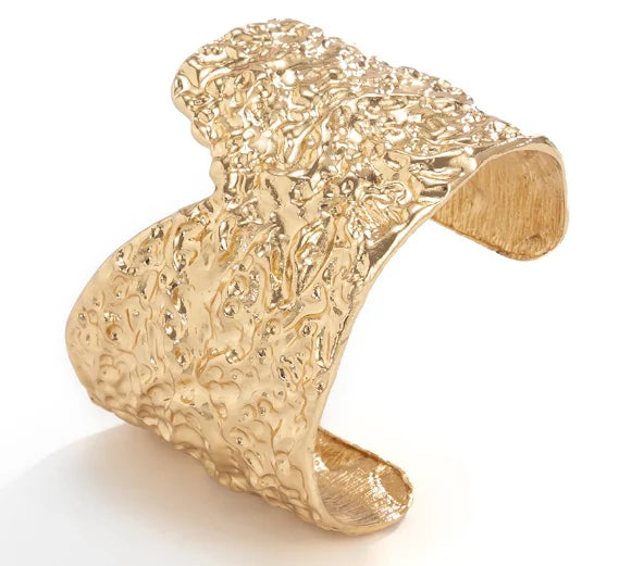 Irregular V Shape Wide Arm Cuff Bangle Open Bangle Bracelet