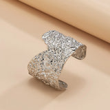 Irregular V Shape Wide Arm Cuff Bangle Open Bangle Bracelet