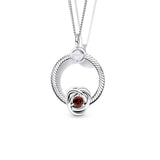 January Eternity Circle Charm Necklace Set DIY Logo Charm Necklaces