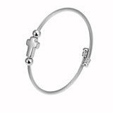 Cross Charm Stainless Steel Hemp Rope Bracelet
