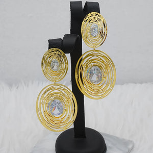 Zircon Long Drop Dangle Earrings for Women Wedding Party Gift