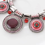Vintage Gem Choker Necklace Woman Charm Statement Retro Necklaces