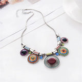 Vintage Gem Choker Necklace Woman Charm Statement Retro Necklaces