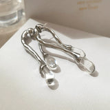 925 Silver Front Back Stick Dangle Earrings Teardrop Women Girl Gift