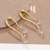 925 Silver Front Back Stick Dangle Earrings Teardrop Women Girl Gift