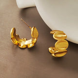 925 Silver Needle Brass Hoop Earrings for Women