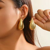 925 Silver Teardrop Stud Earrings Modern Lightweight Accessories