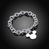 925 Silver Cartoon Charm Bracelet Women Gift