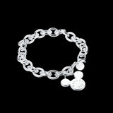 925 Silver Cartoon Charm Bracelet Women Gift
