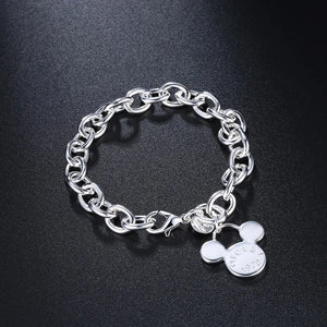 925 Silver Cartoon Charm Bracelet Women Gift