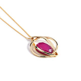 Golden Plated Hollow Out Pendant Necklace