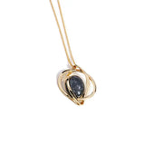 Golden Plated Hollow Out Pendant Necklace