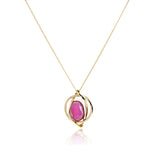 Golden Plated Hollow Out Pendant Necklace