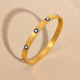 Devil Eye Charm Bracelet, Stainless Steel Cuff Bracelet Gift for Women