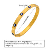 Devil Eye Charm Bracelet, Stainless Steel Cuff Bracelet Gift for Women